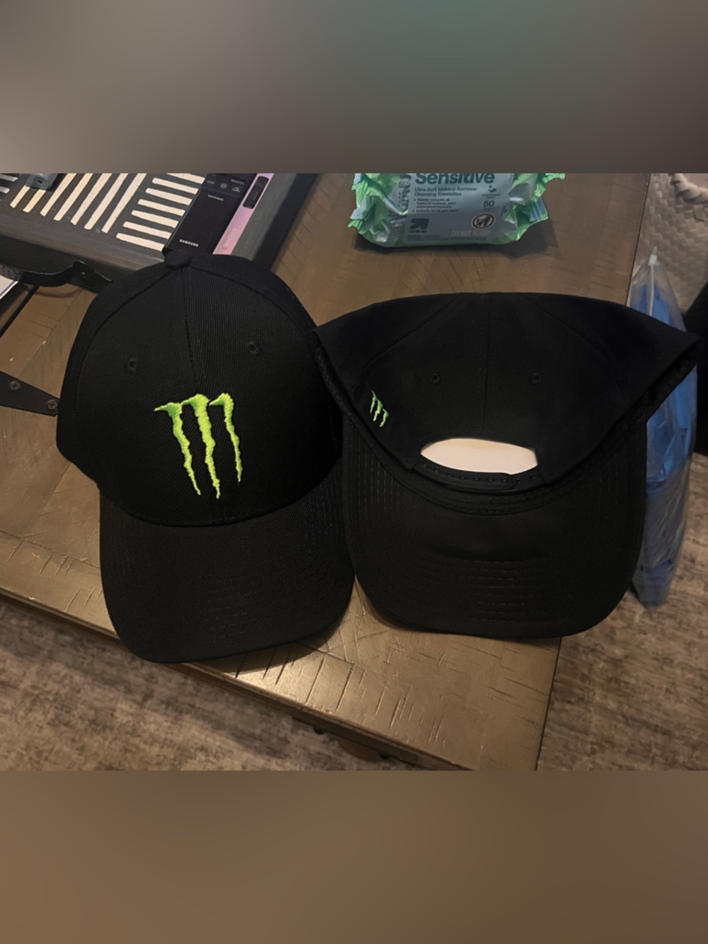 Monster Energy Baseball Cap and Monster Energy Can Coolers with Logo - Set of 4